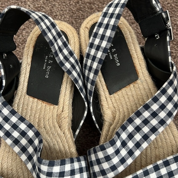 Rag & Bone Megan Platform Plaid Sandals Size 6 - Picture 3 of 5